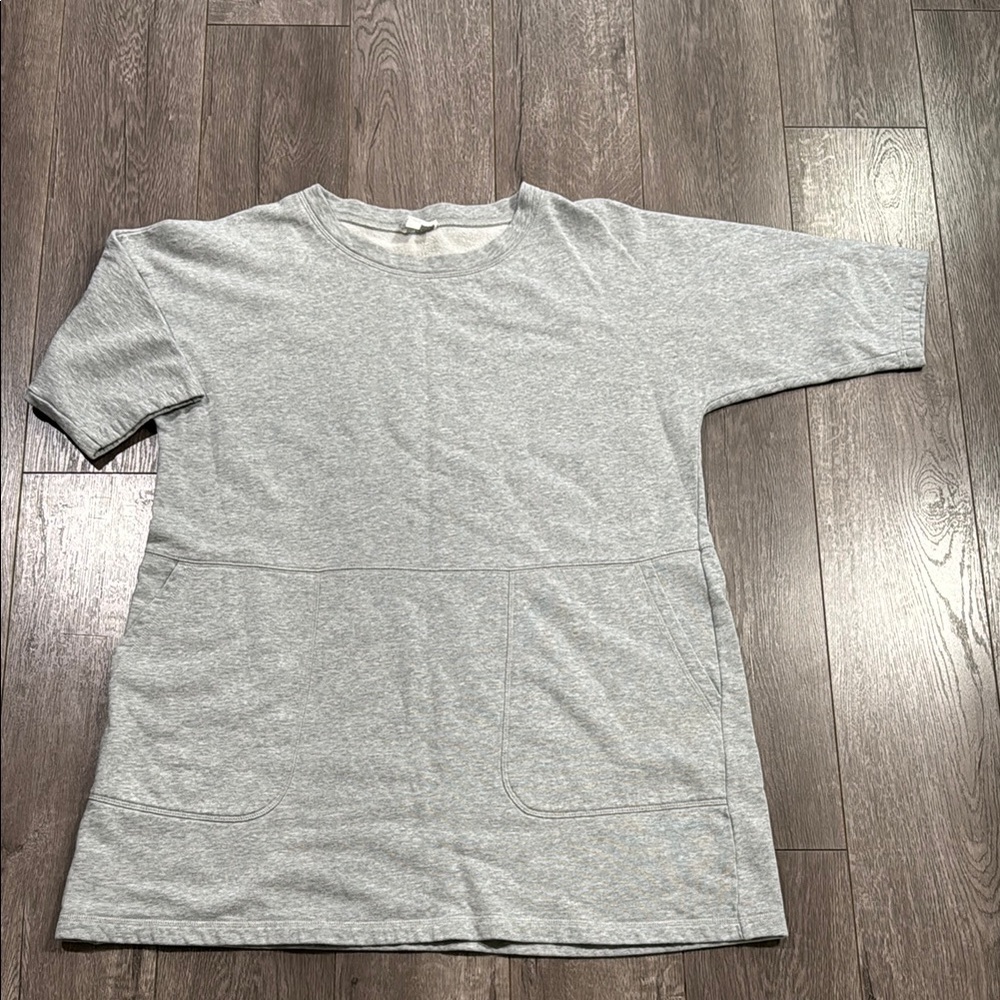 COS grey boxy sweatshirt dress M